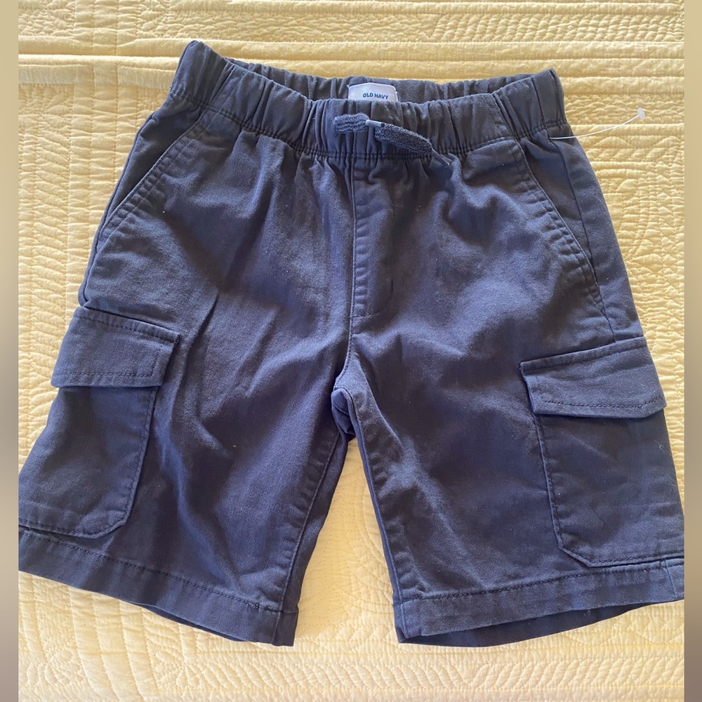 Old Navy Gray Cargo Shorts Elastic Waistband
